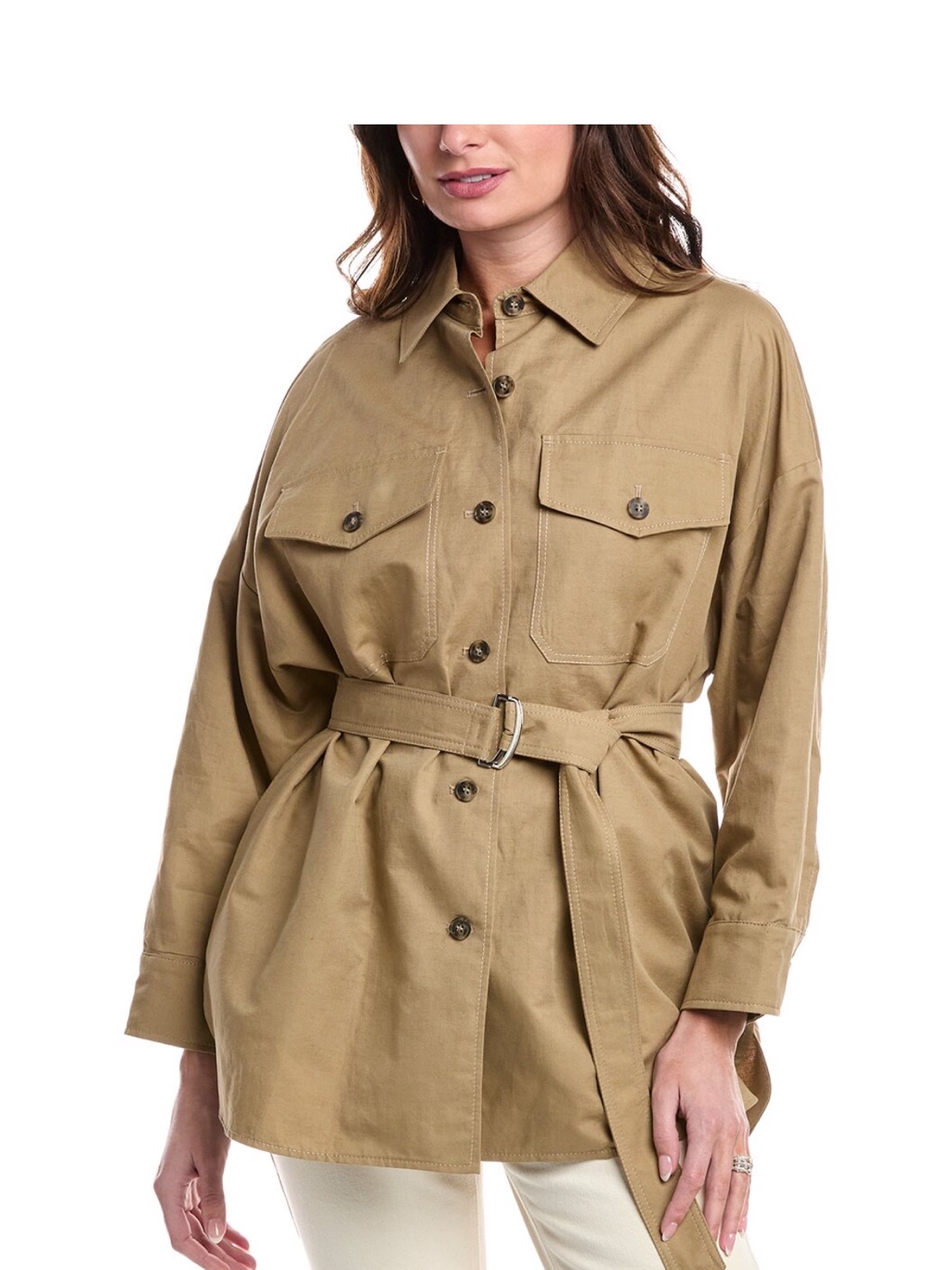 Weekend Max Mara Khaki Belted Utility Jacket